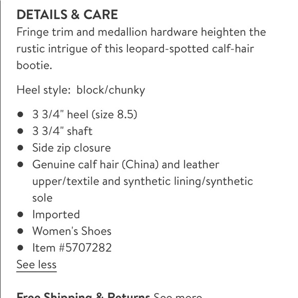 Leopard fringe concho booties with wedge heel - Picture 2 of 7